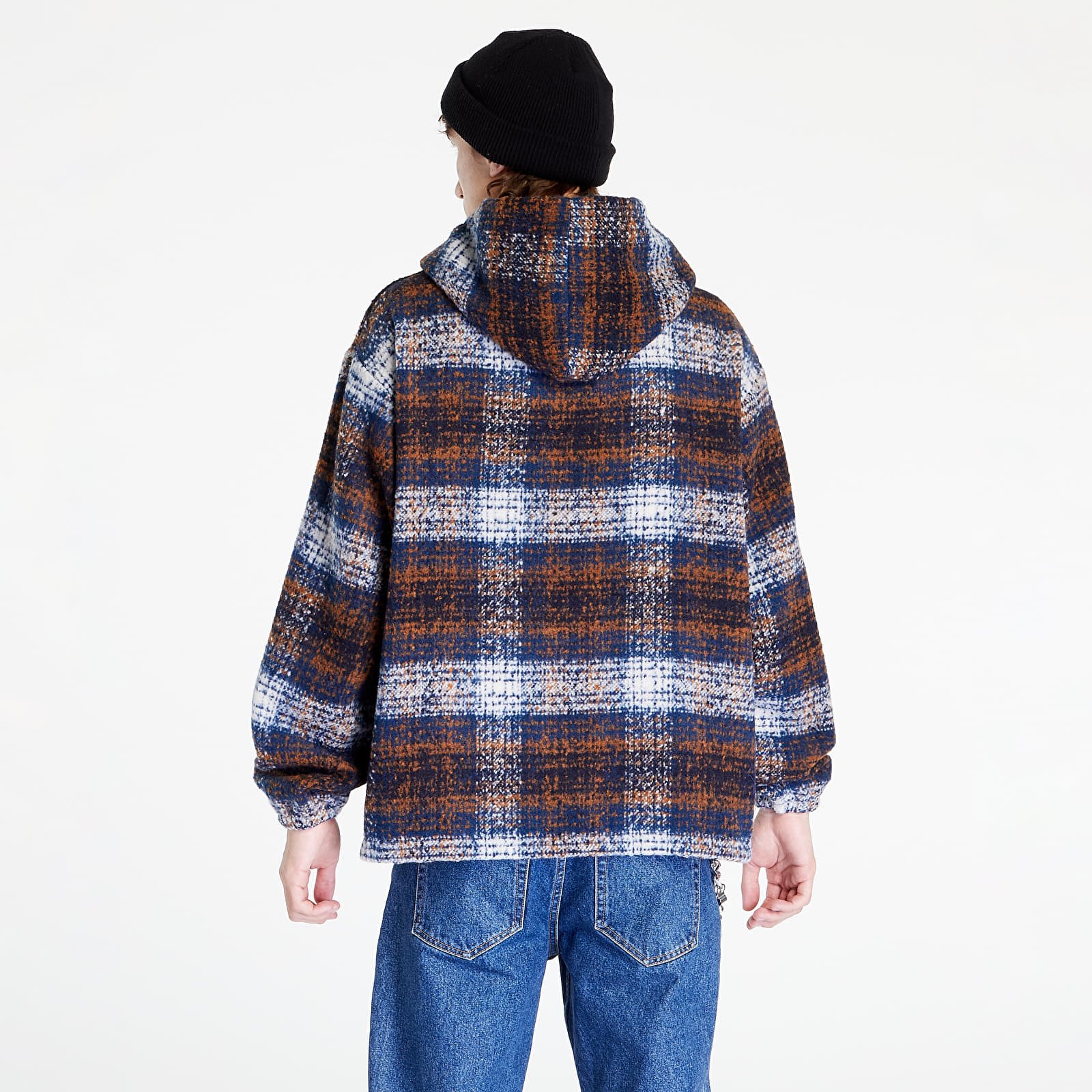 Puloverji   PLEASURES Machinist Poncho Hoody Brown/ Blue