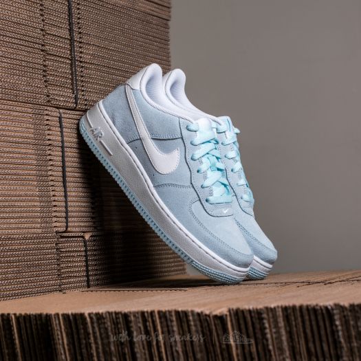 Kids sneakers and shoes Nike Air Force 1 GS Glacier Blue White Footshop