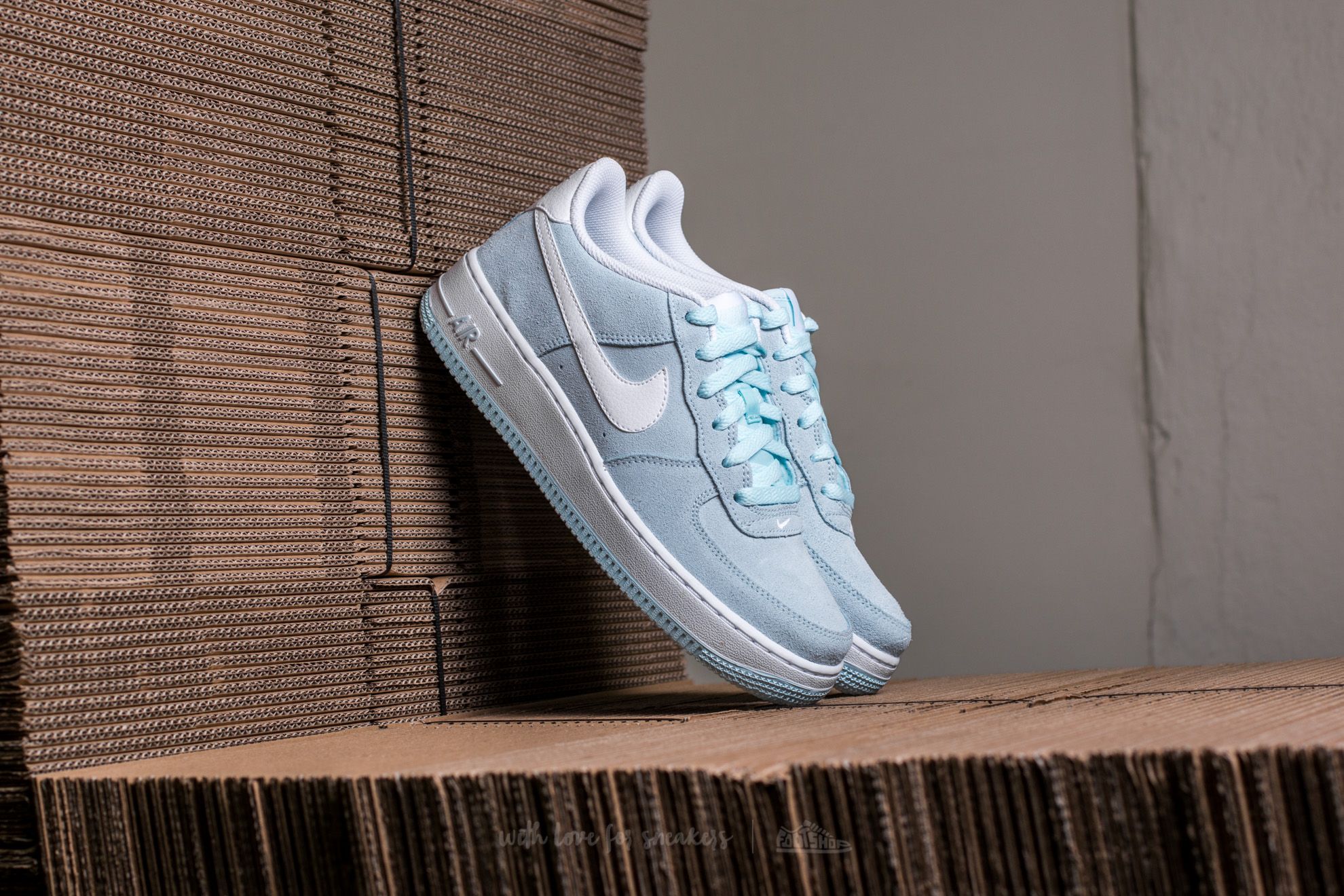 Detské tenisky a topánky Nike Air Force 1 (GS) Glacier Blue/ White