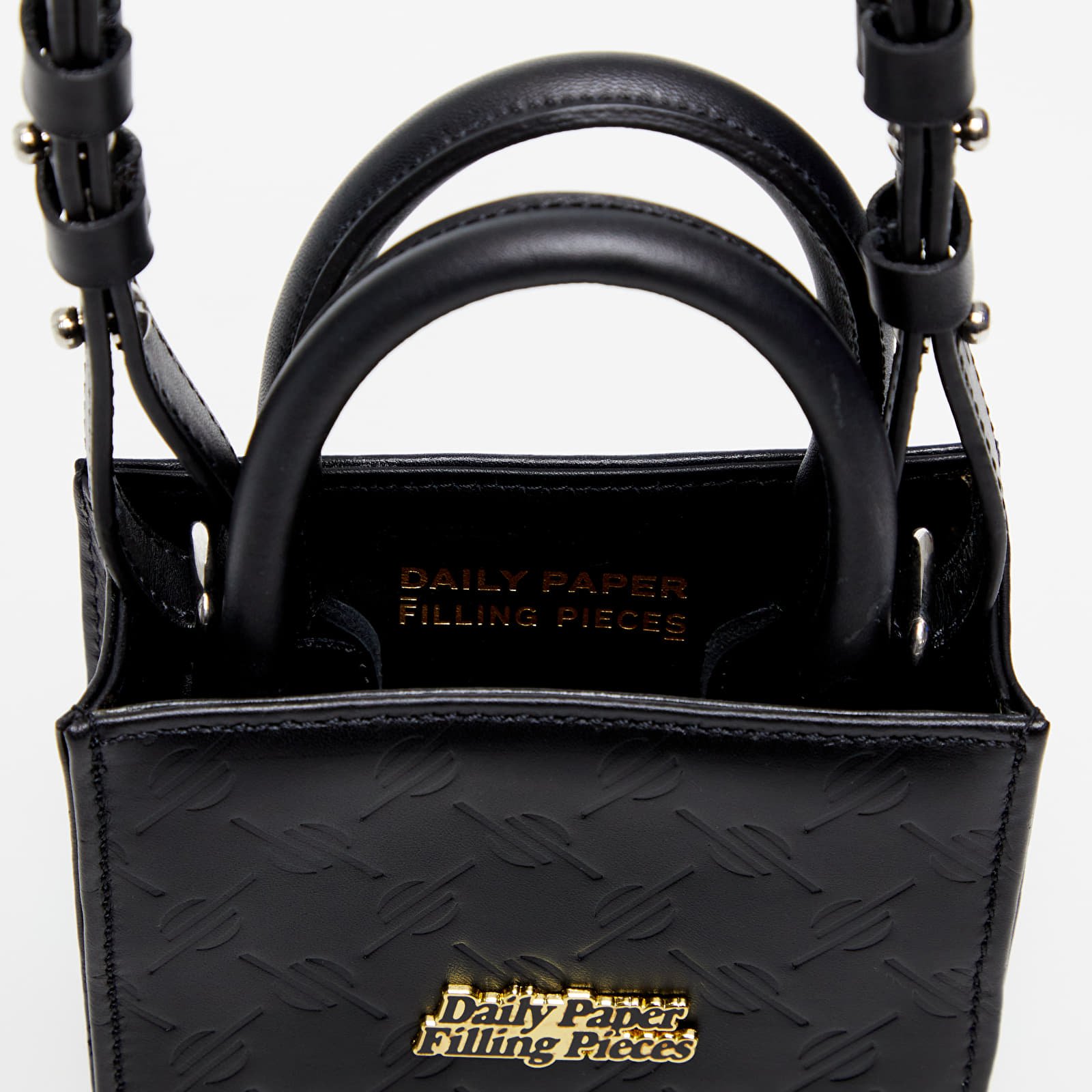 Rokassomas Filling Pieces x Daily Paper Mini Tote Monogram Black