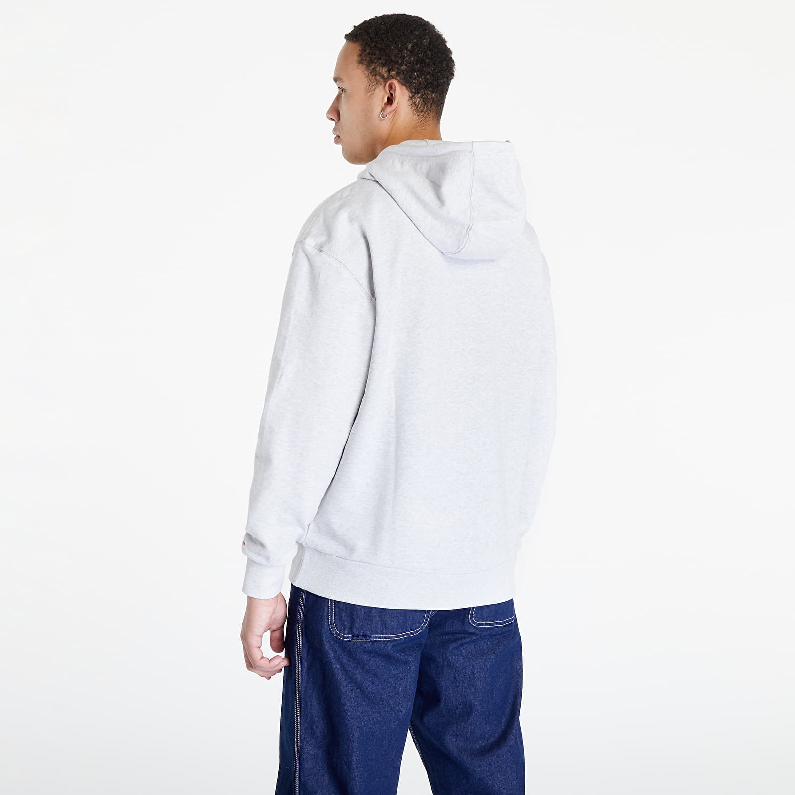 Mikiny Tommy Jeans Reg Athletic Log Hoodie Grey
