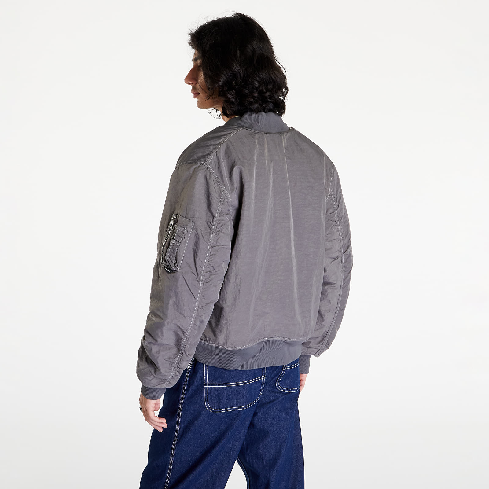 Jackets Stüssy Dyed Nylon Bomber Charcoal | Footshop