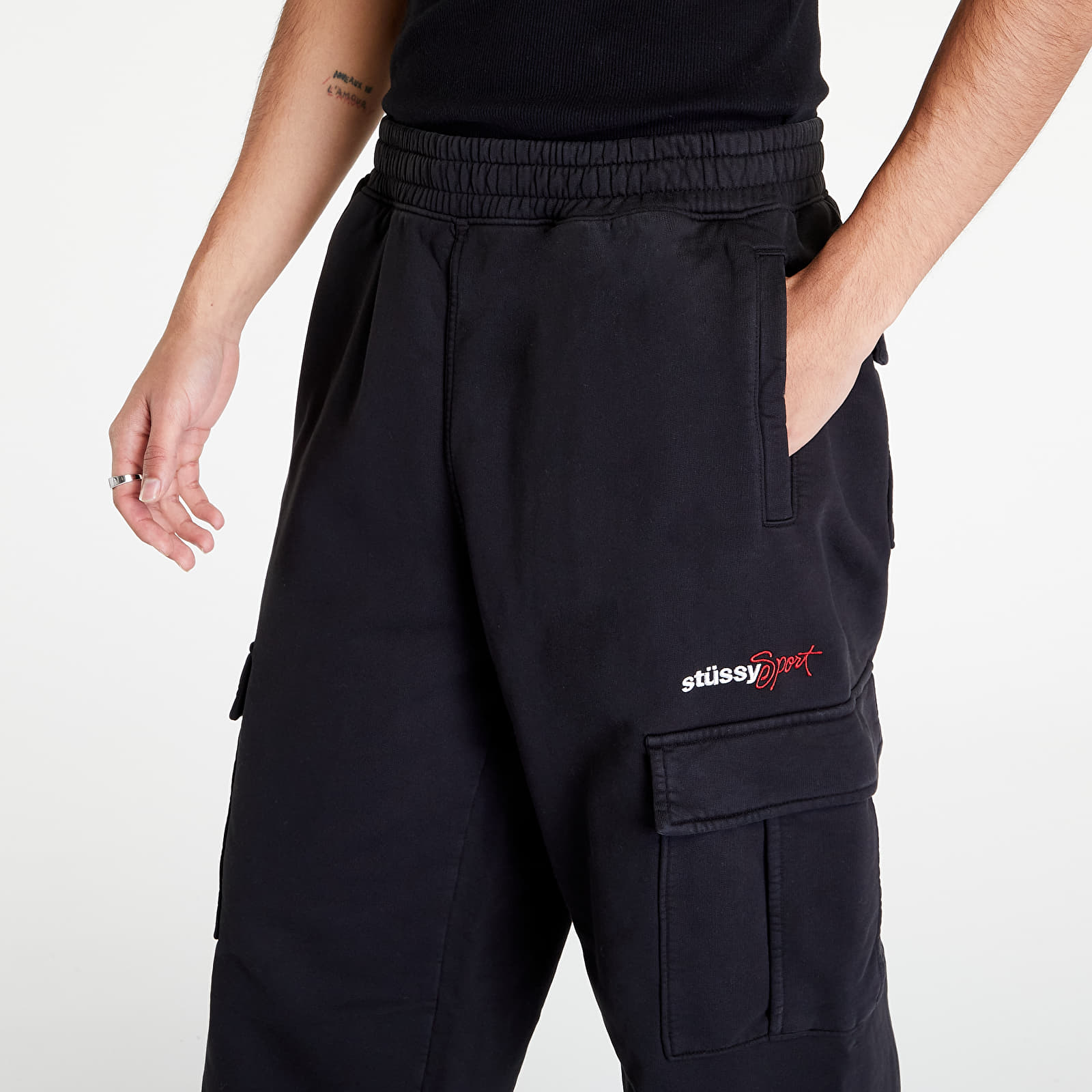 Pantalones Stüssy Sport Cargo Fleece Pant Black | Footshop