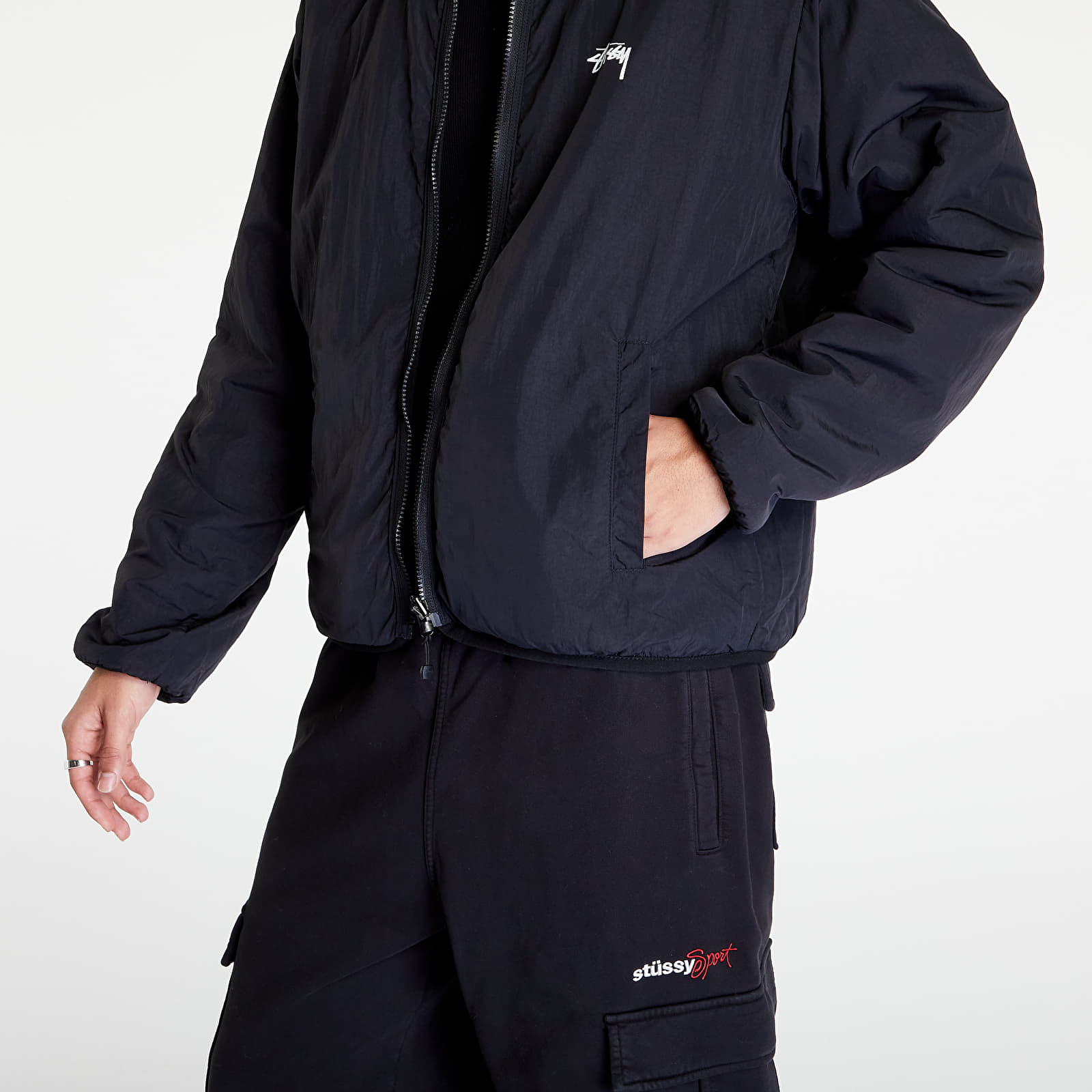 Jackets Stüssy Dragon Sherpa Jacket Black
