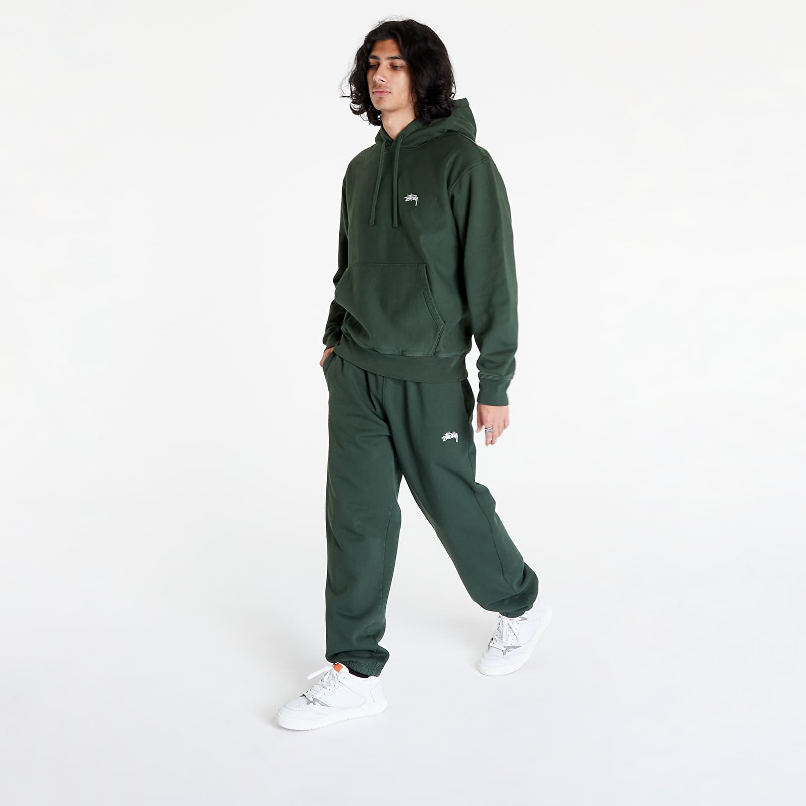 Džemperiai su gobtuvais ir džemperiai Stüssy Stock Logo Hoodie Forest