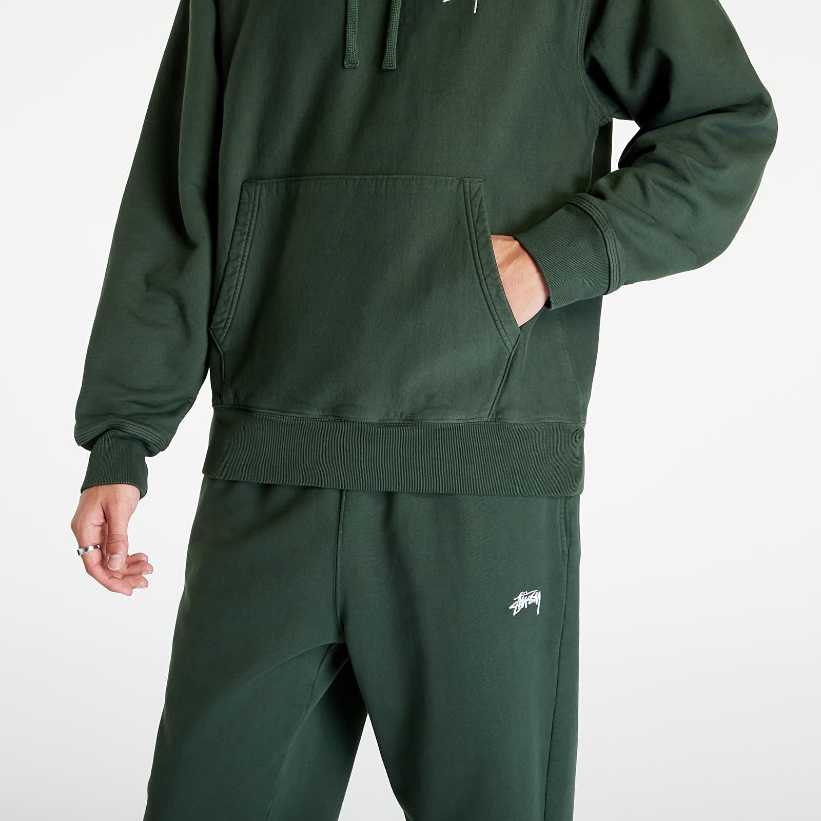 Džemperiai su gobtuvais ir džemperiai Stüssy Stock Logo Hoodie Forest
