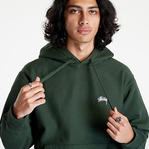 Dark green store stussy hoodie