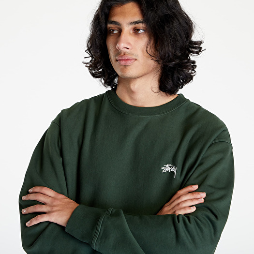 Stussy stock logo crew sweat on sale