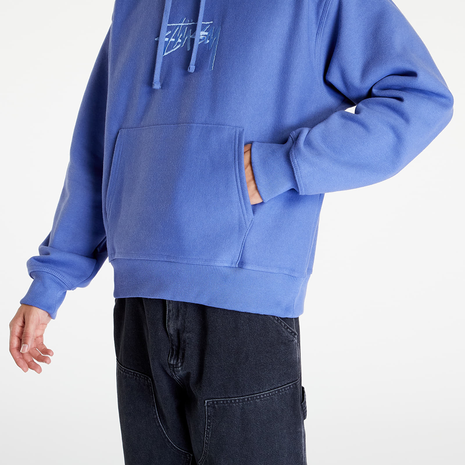 Hoodies and sweatshirts  Stüssy Stock Logo Applique Hoodie Denim