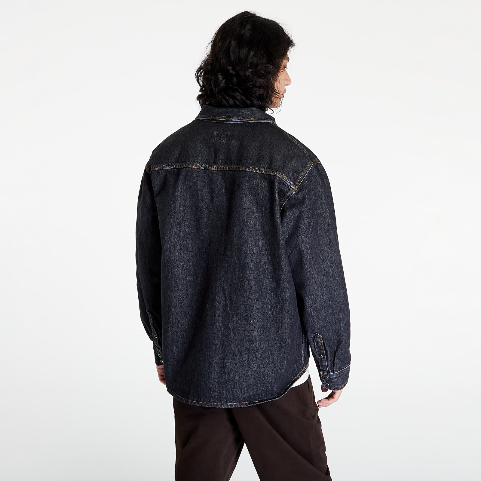 Camisas Stüssy Boxy Western Denim Shirt Washed Black