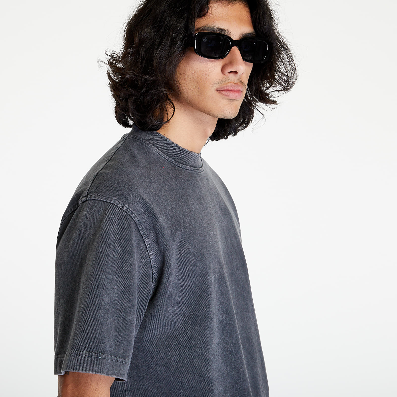 Trička Han Kjøbenhavn Distressed Tee Short Sleeve Distressed Dark Grey