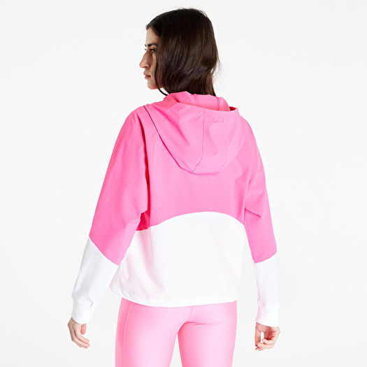 Under Armour Woven Fz Jacket Damen-Laufjacke Tracksuit Top Jacket  Pink/White 