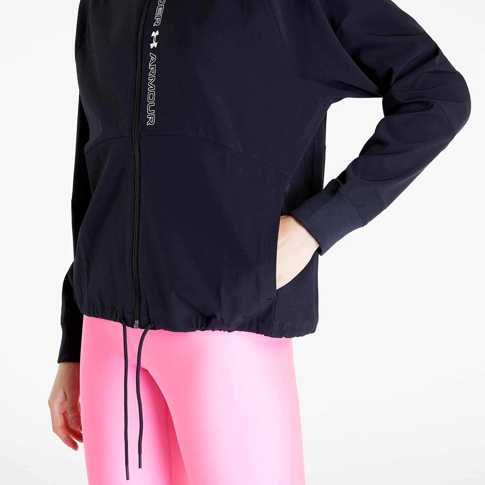 Giacche Under Armour Woven FZ Jacket Black/ Black/ White