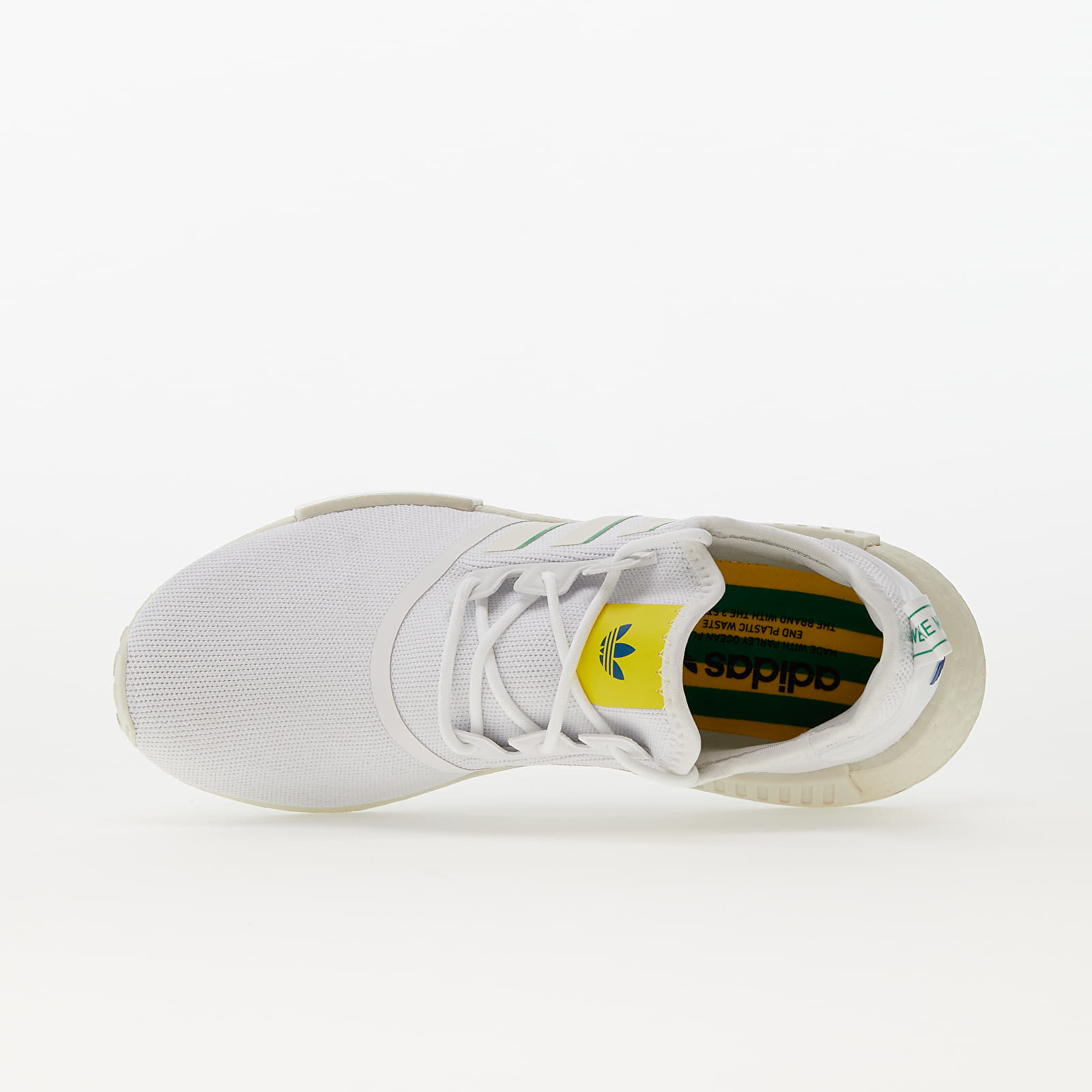 Men s shoes adidas NMD R1 Ftw White Off White Green Footshop
