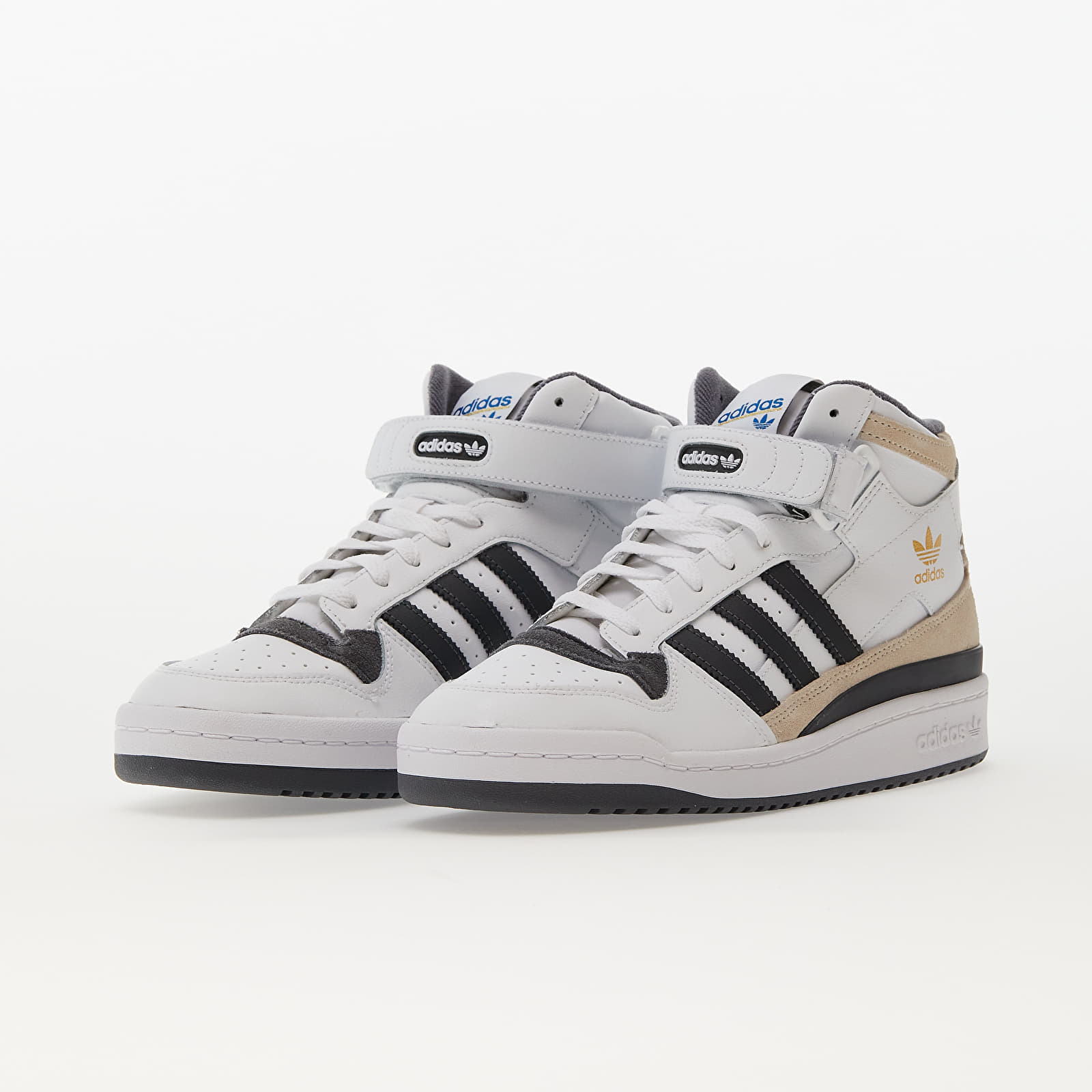Pánske tenisky a topánky adidas Forum Mid Ftw White/ Grey Five/ Gold Metalic