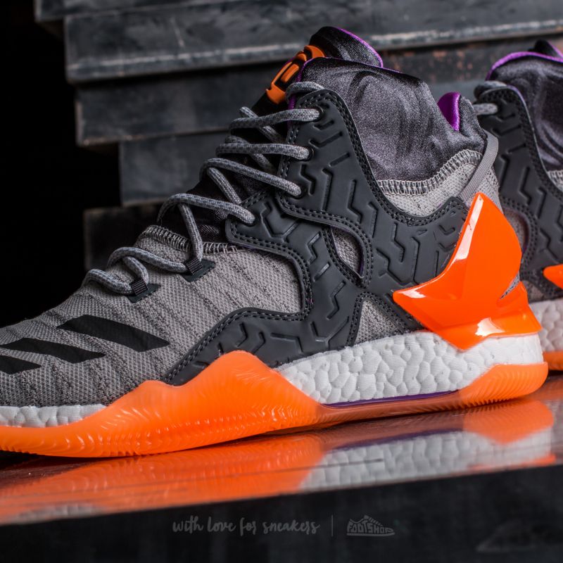 adidas D Rose 7 Primeknit Solid Grey / Solid Grey/ Glow Orange