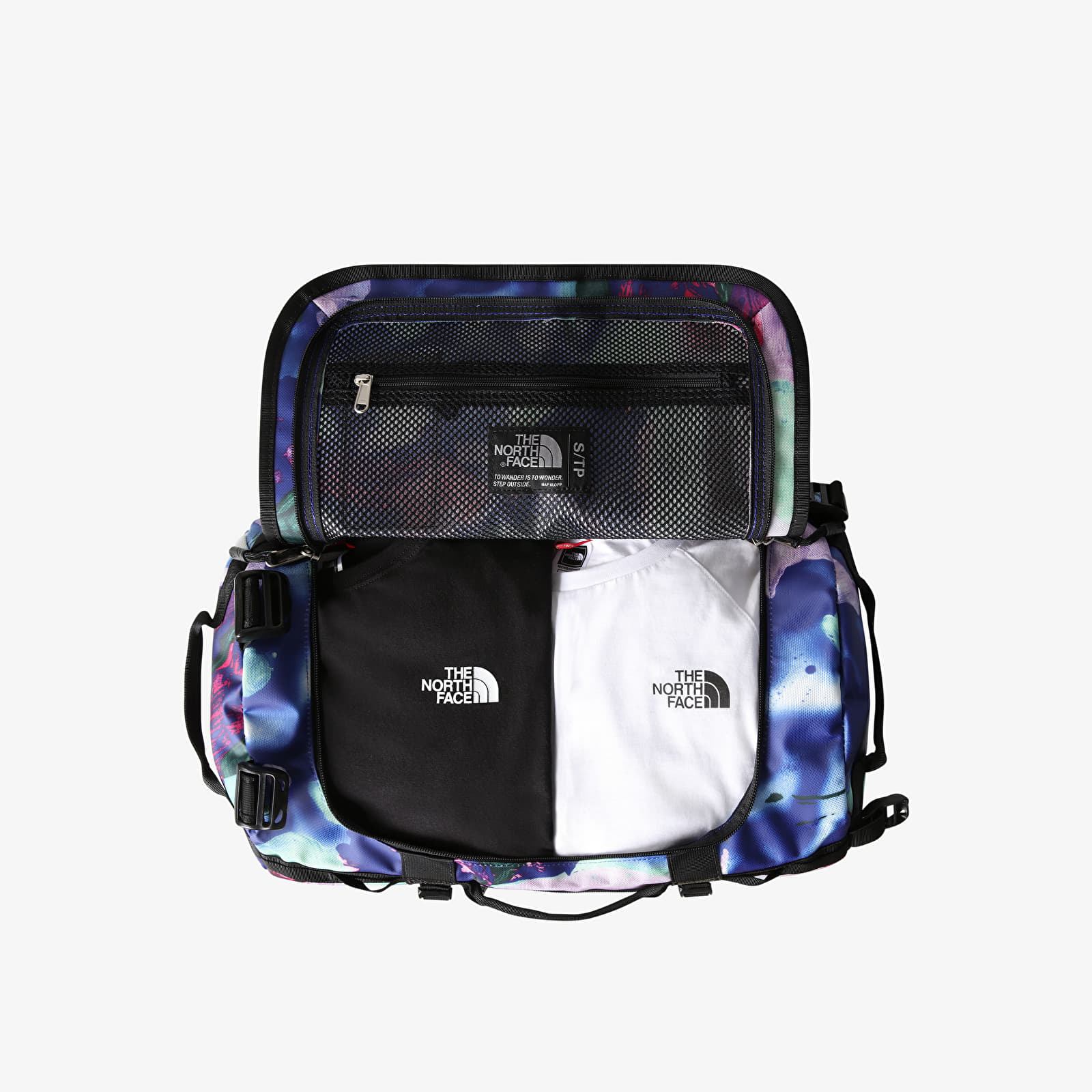 Nahrbtniki The North Face Base Camp Duffel - S Lapis Blue Snow Spider Large Print/ TNF Black
