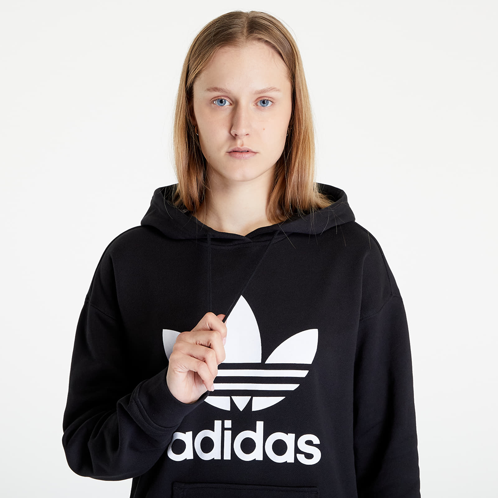 Hanorac adidas Trefoil Hoodie Black/ White - 1 | YEO