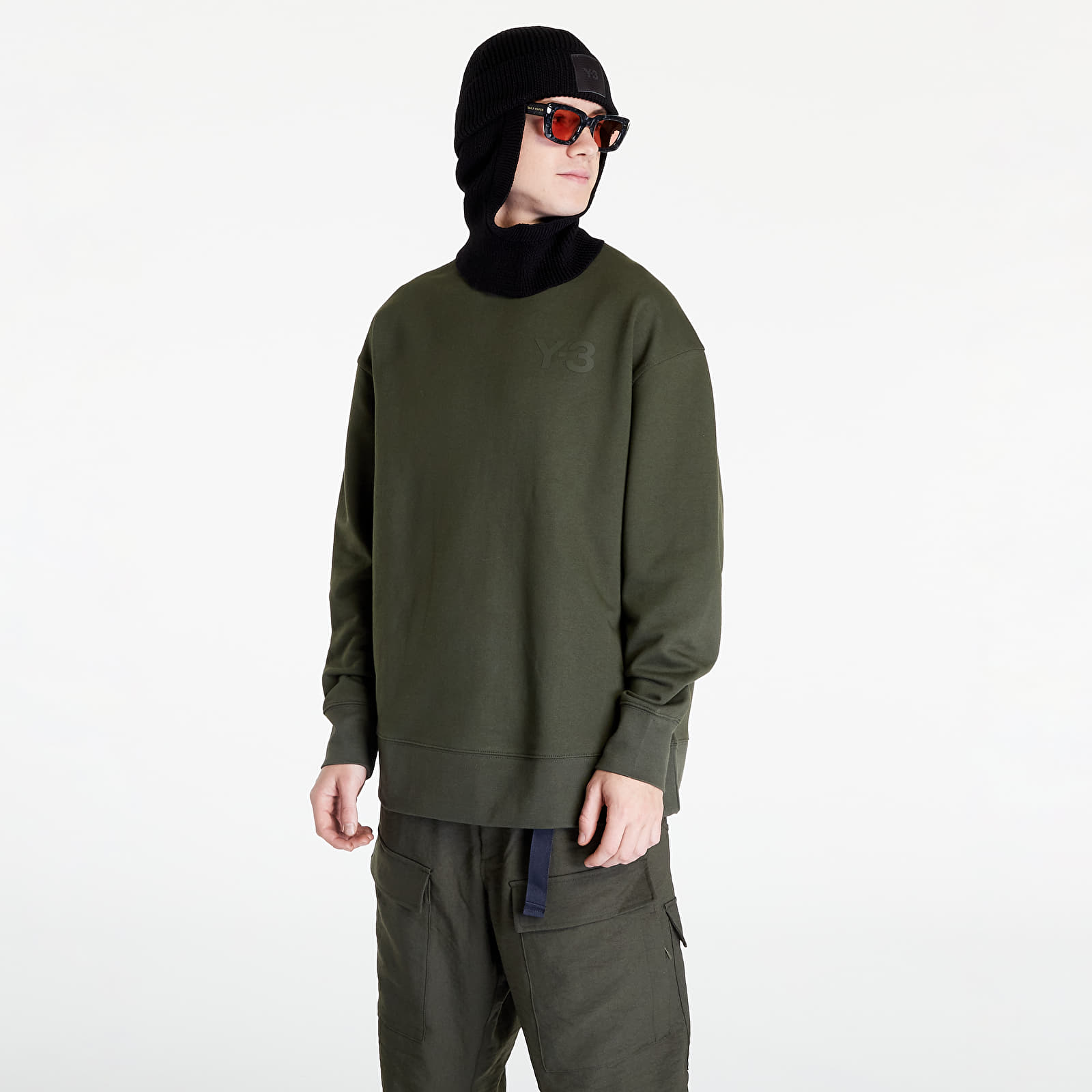 Hættetrøjer og sweatshirts Y-3 M Classic Logo Chest Crewneck Sweatshirt Night Cargo