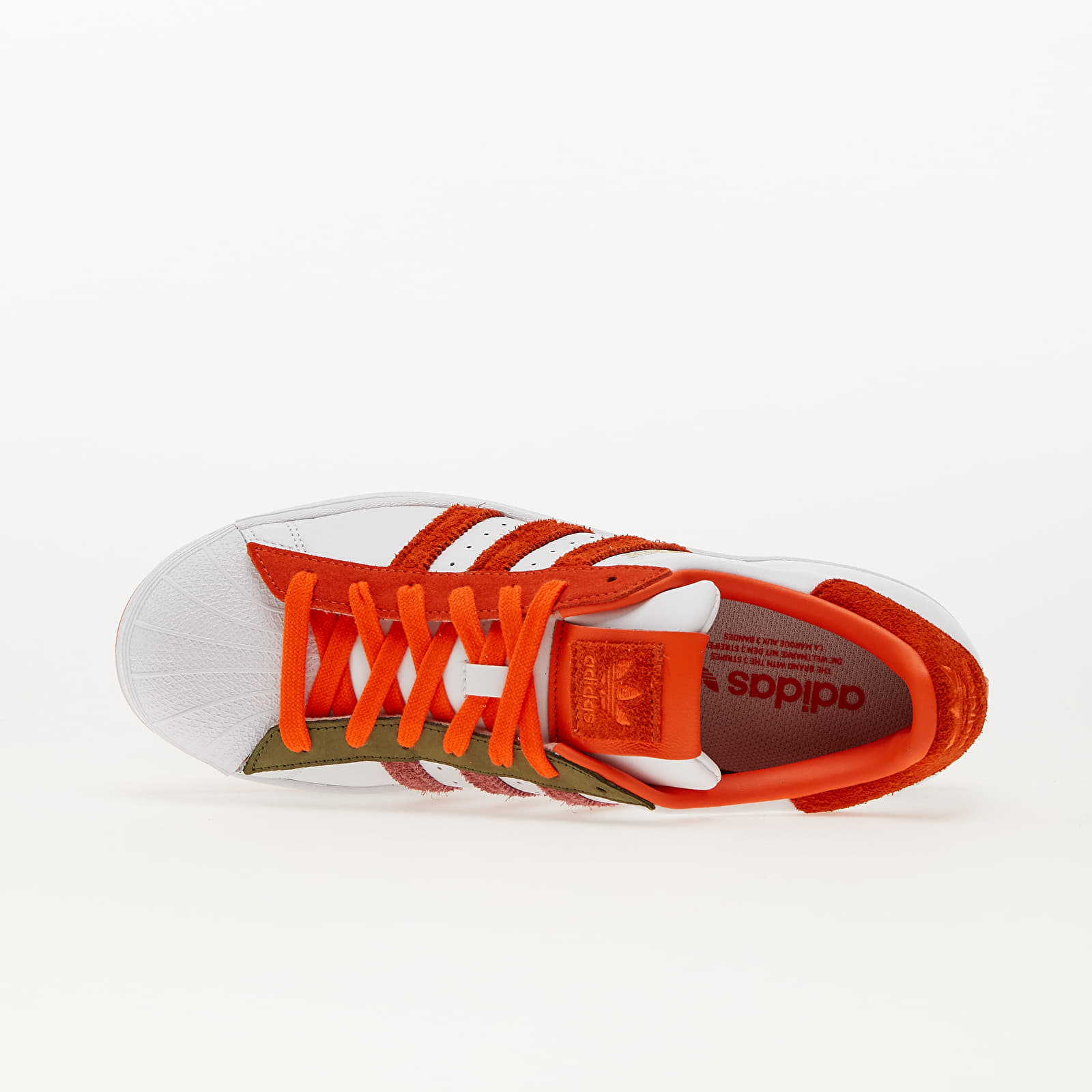 adidas Schuhe Semi Orange/ Footshop White/ Sneaker W Superstar und Focus Olive | Ftw Damen