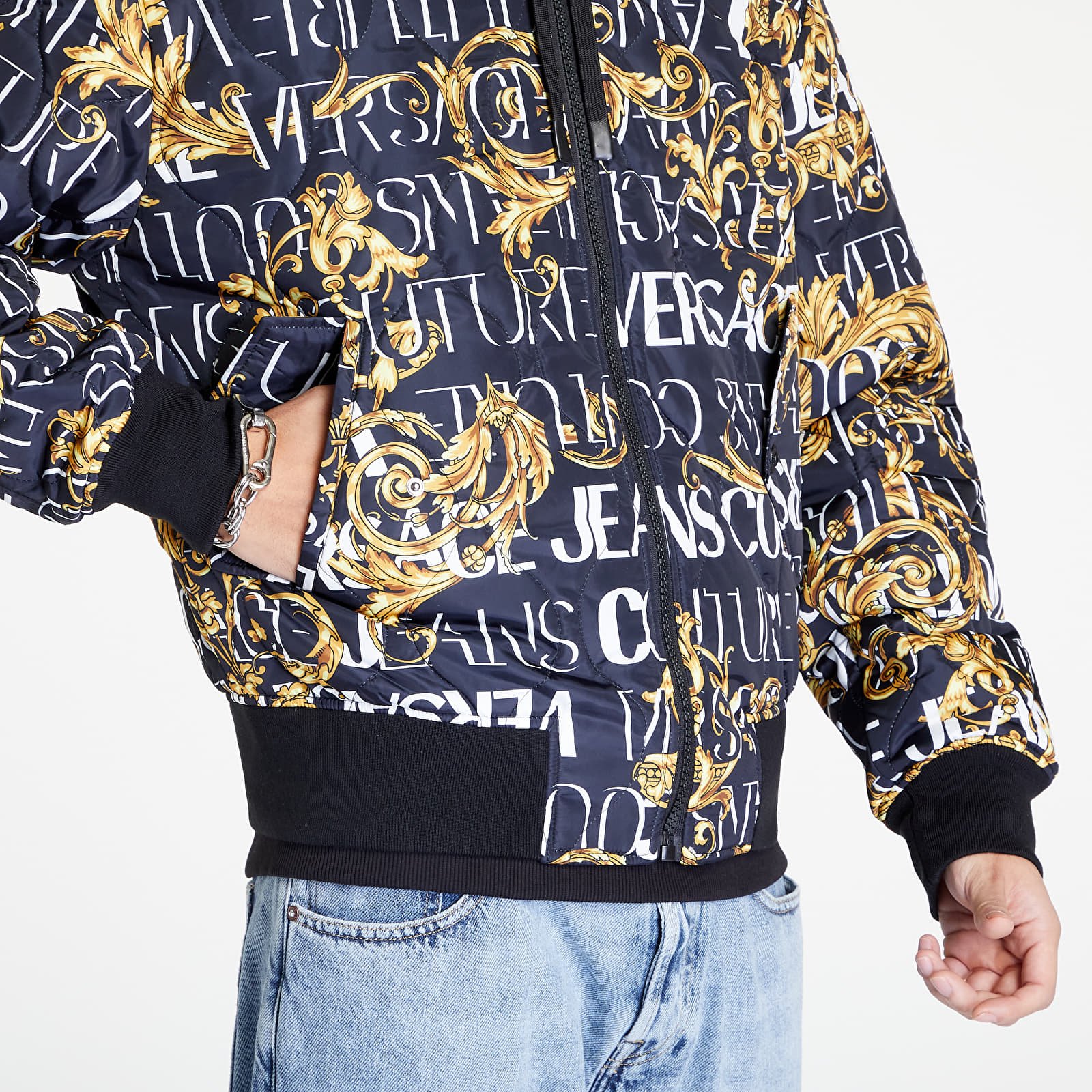 Куртки и пальто Versace Jeans Couture Revers Logo Jacket Black/ Gold