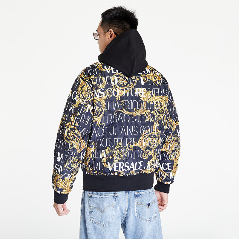 Versace Jeans Couture Revers Logo Jacket Black/ Gold | Footshop