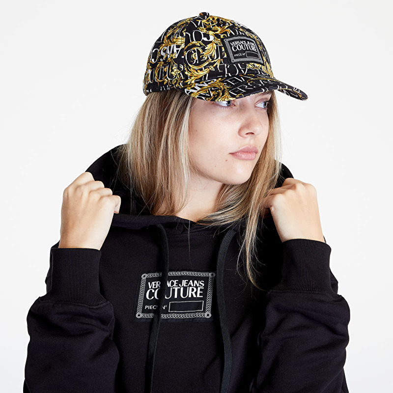 Caps Versace Jeans Couture Logo Baseball Cap Black/ Gold