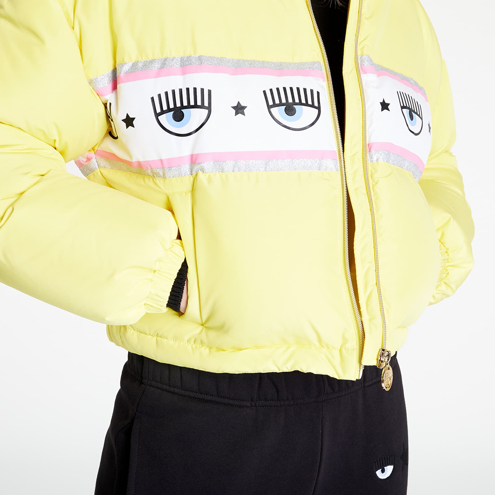 Chiara Ferragni Kids logo-print hooded jacket - Yellow