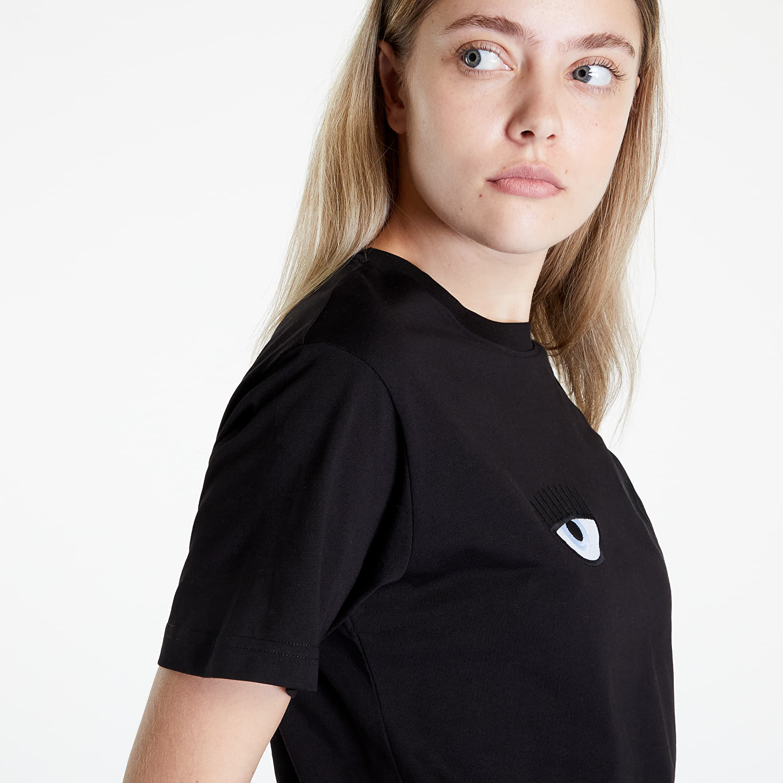 T shirts Chiara Ferragni Eye Star Embro T Shirt Black Footshop
