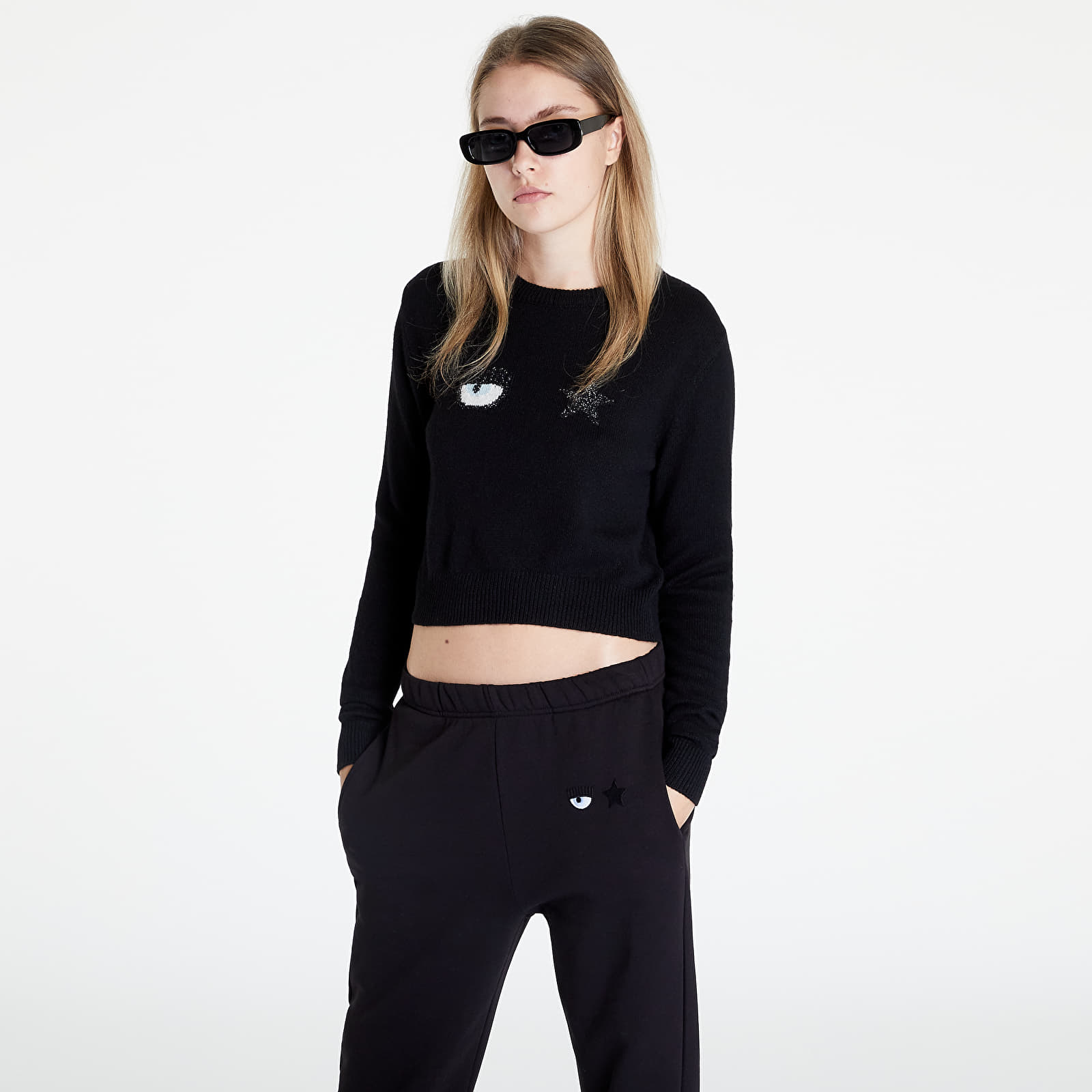 Pulóverek Chiara Ferragni Eyestar Knit Black