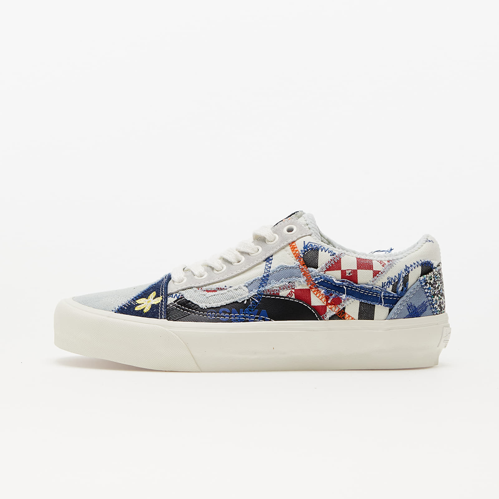 Vans old skool blanche et bleu online
