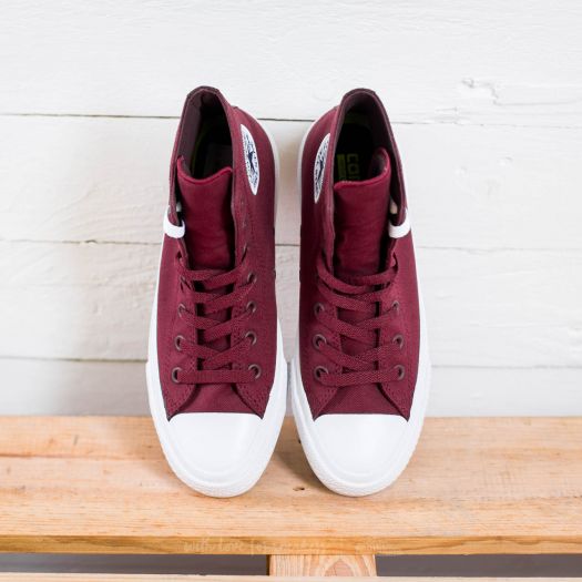 Men s shoes Converse Chuck Taylor II Hi Deep Bordeaux White Navy Footshop