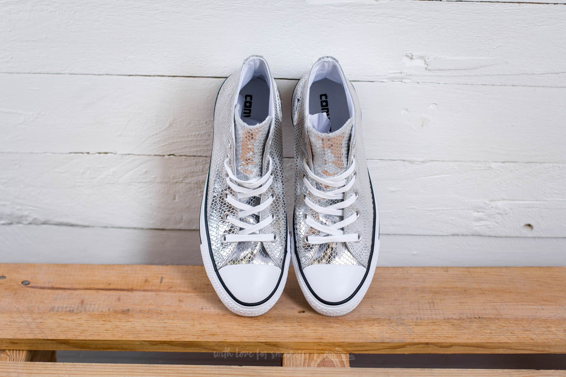 Moteriška avalynė Converse Chuck Taylor All Star Hi Silver/ Black/ White