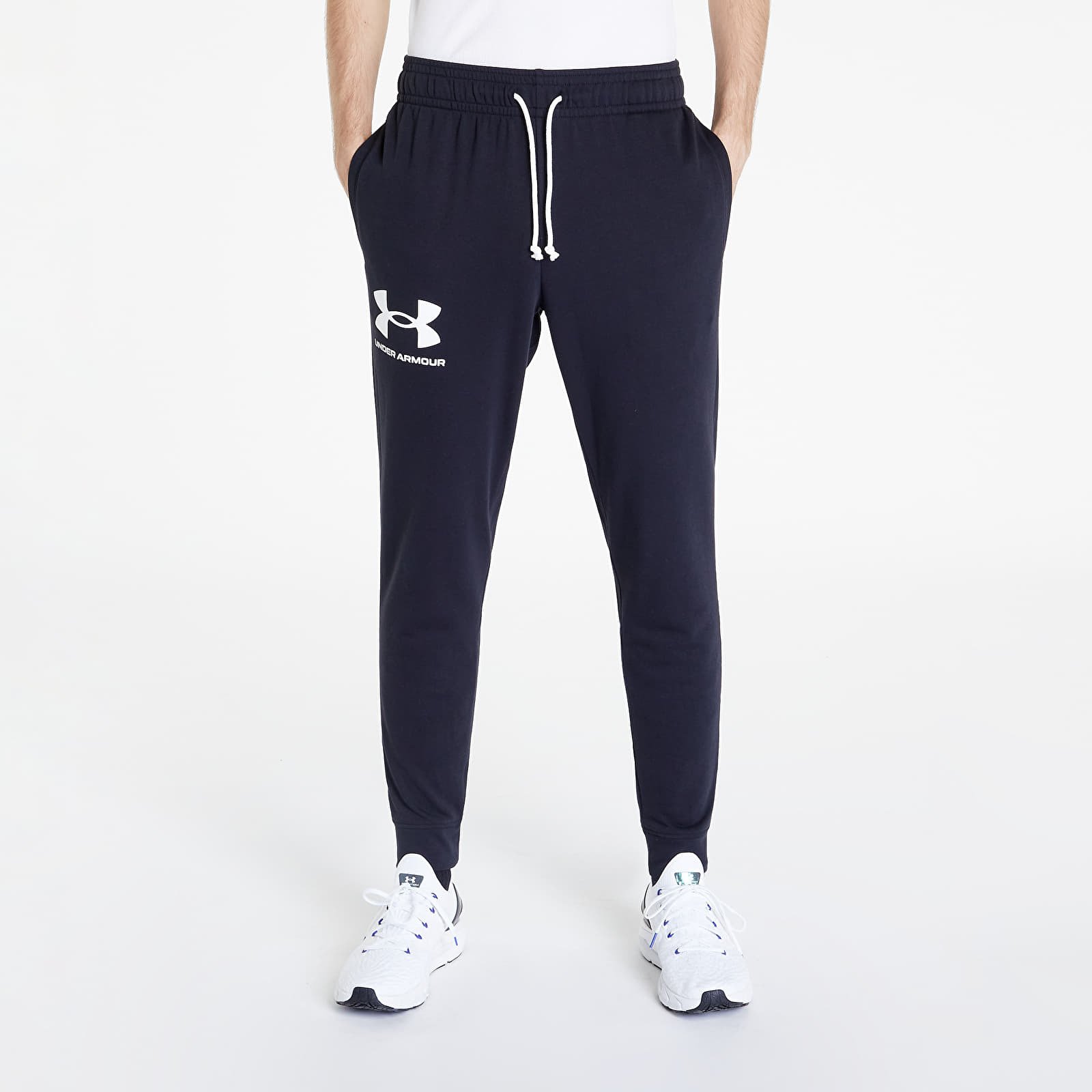 Pantaloni Under Armour Rival Terry Jogger Black/ Onyx White