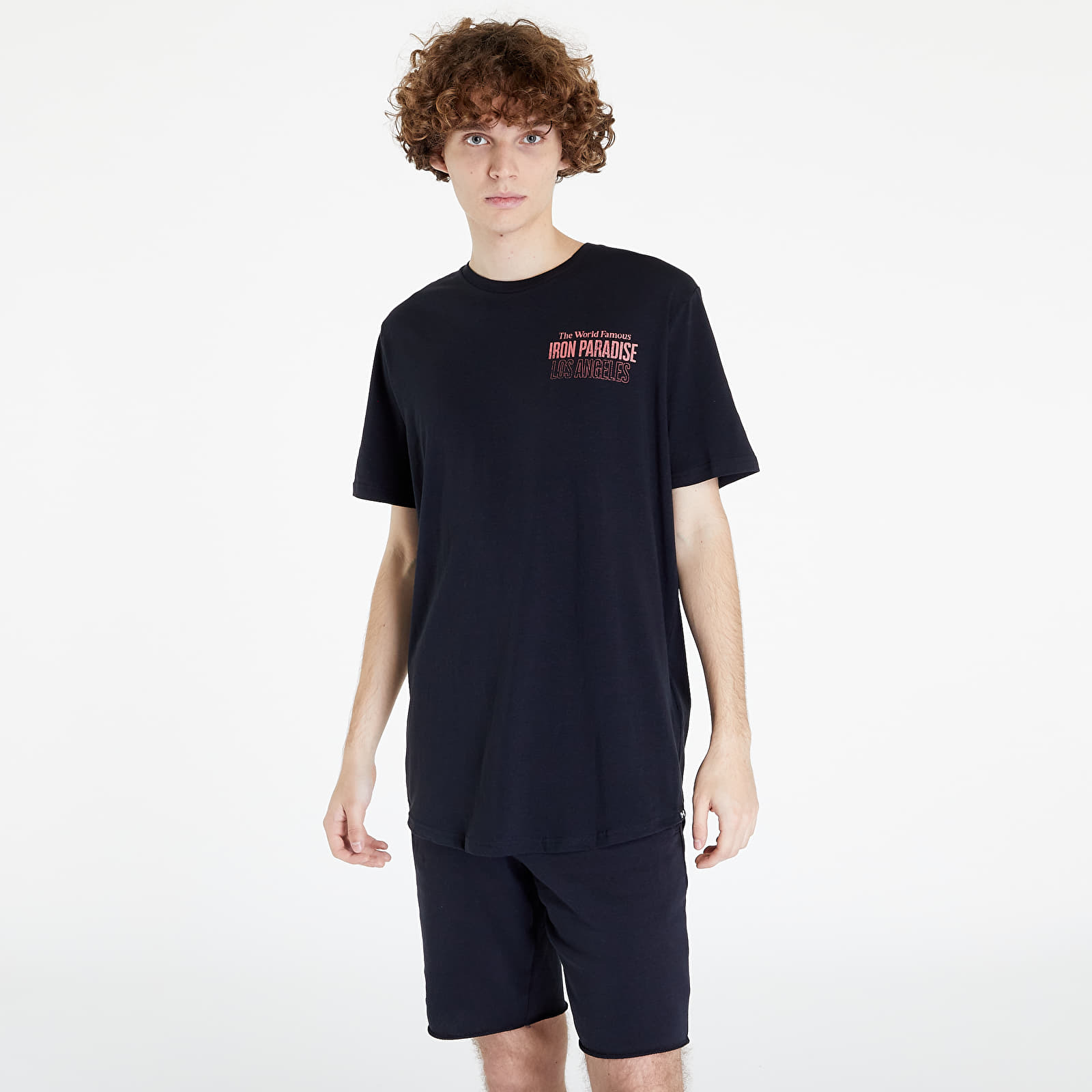 Levně Tričko Under Armour Project Rock 1800 Short Sleeve Black/ Deco Rose M