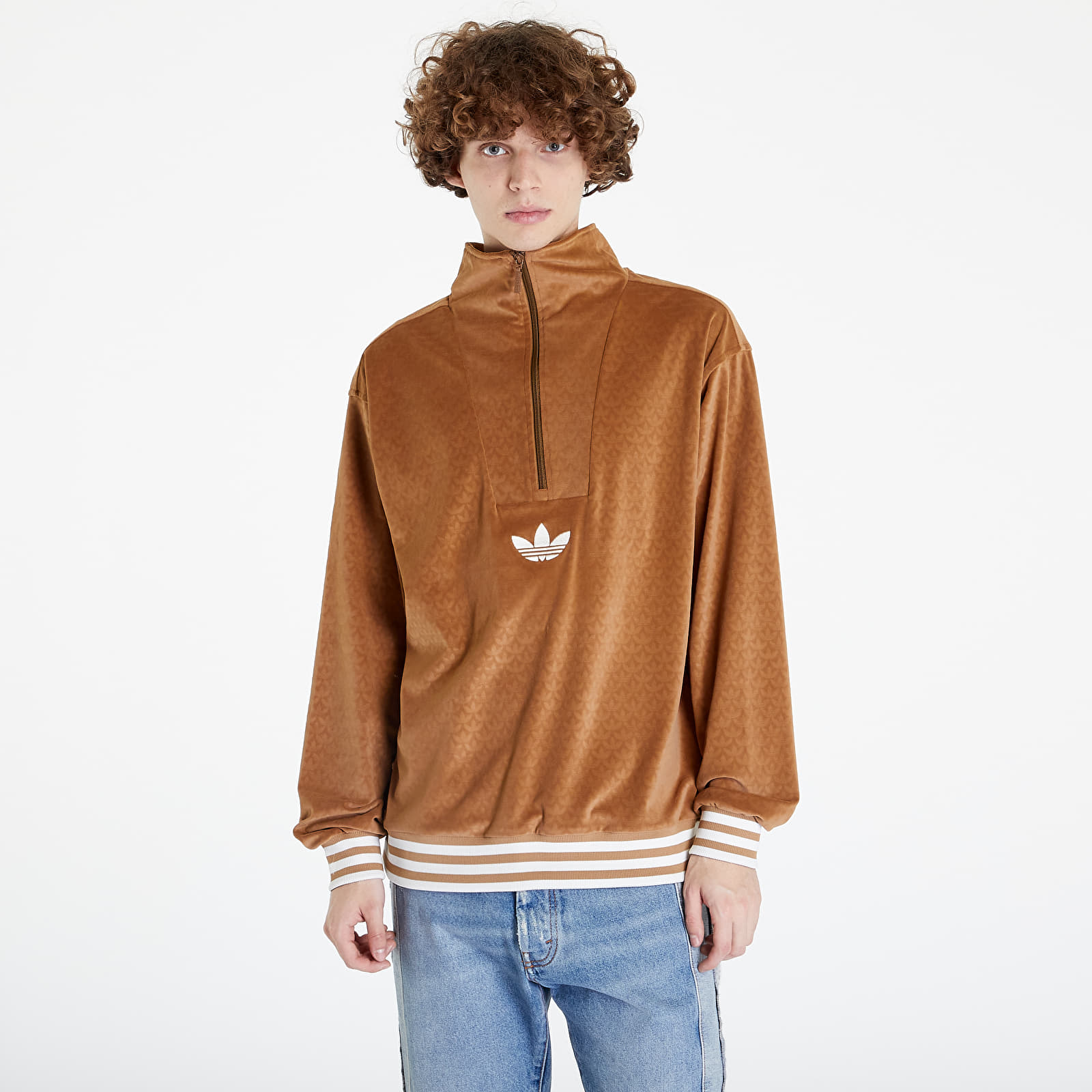 Jakas un mēteļi adidas Funnel Velour Brndes