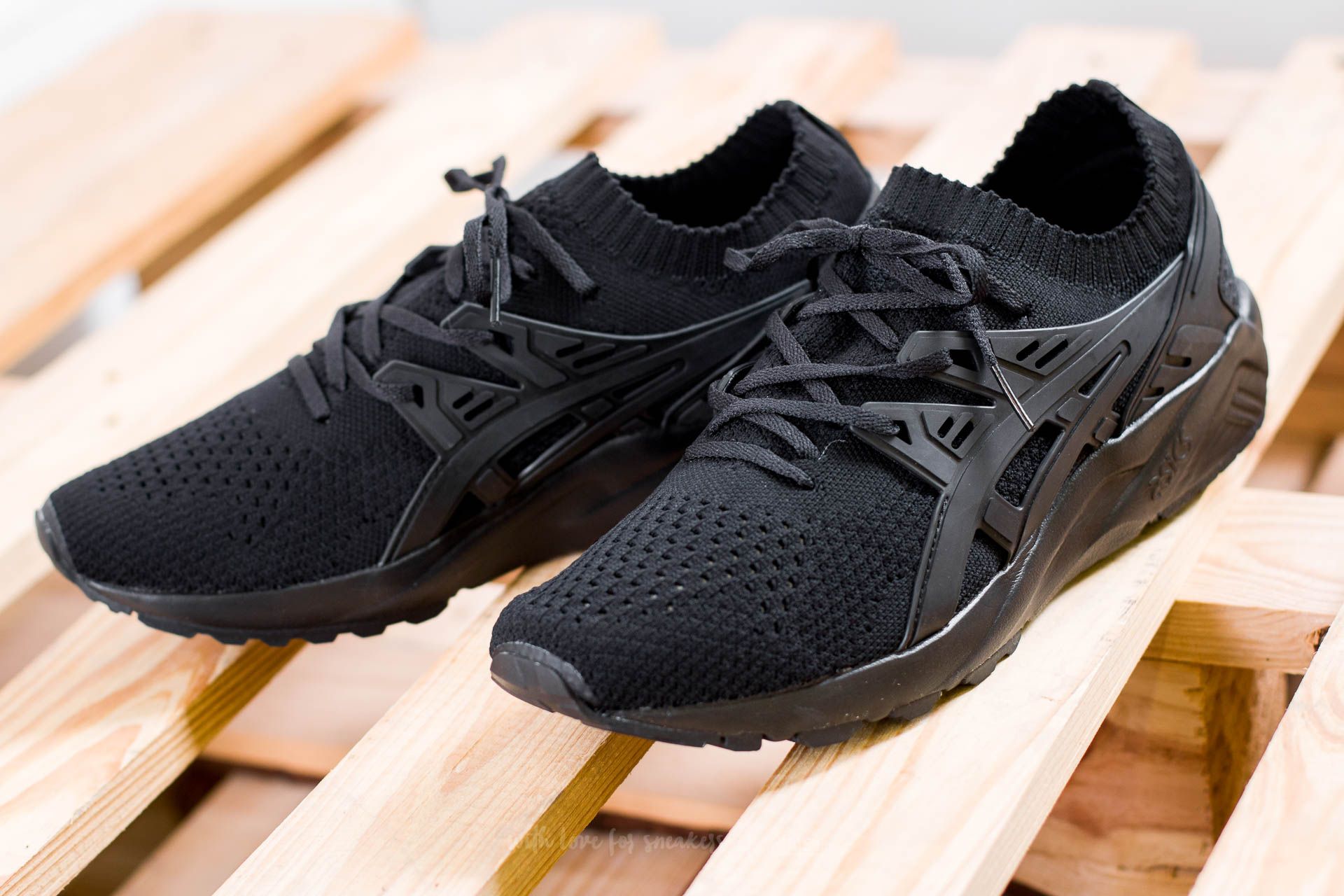 Men s shoes Asics Gel Kayano Trainer Knit Black Black Footshop