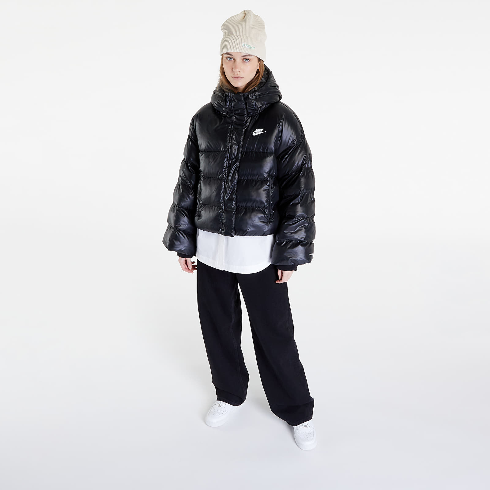 Geci Nike Sportswear Therma-FIT City Series Women's Synthetic-Fill Hooded Jacket Black