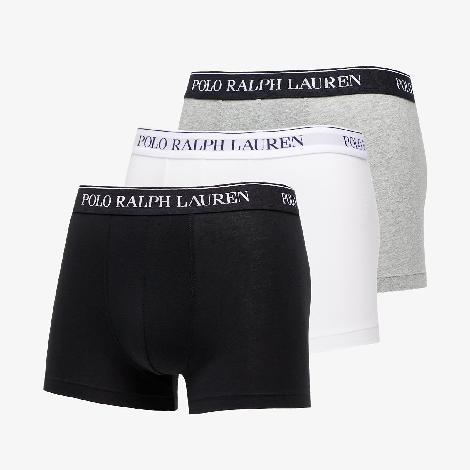 Levně Ralph Lauren Stretch Cotton Classic Trunks Grey/ White/ Black