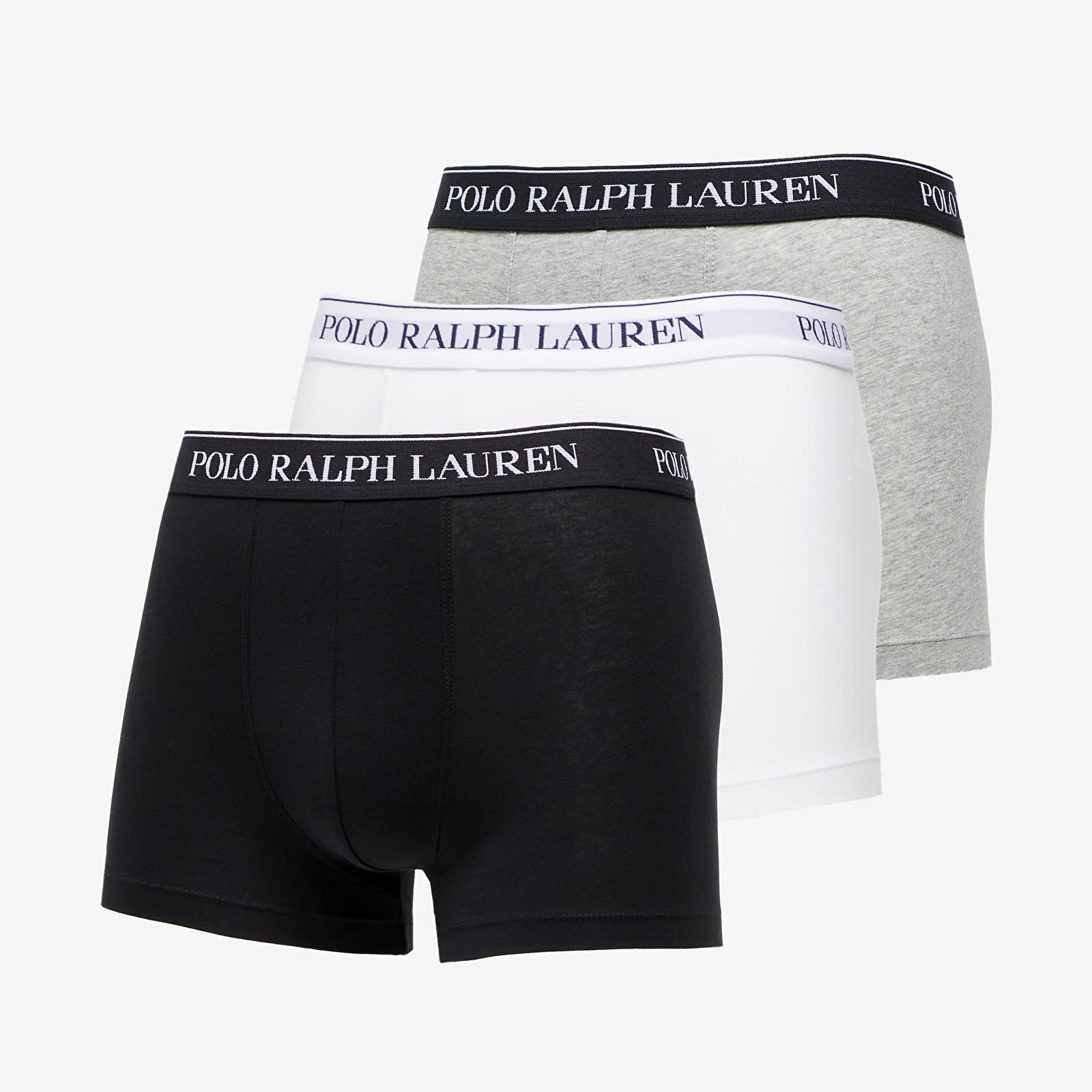 Boksarice  Ralph Lauren Stretch Cotton Classic Trunks Grey/ White/ Black