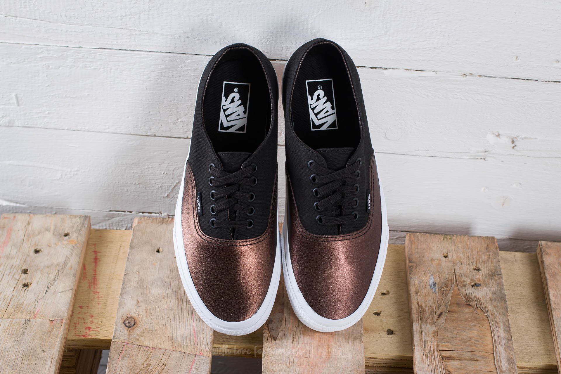Women s shoes Vans Authentic Decon Metallic Canvas Black Footshop