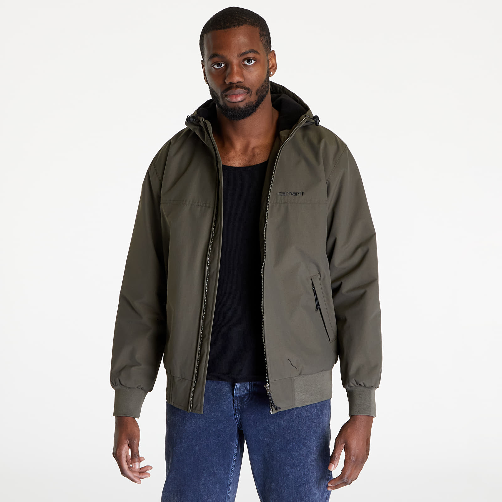 Jacken Carhartt WIP Hooded Sail Jacket Cypress/ Black