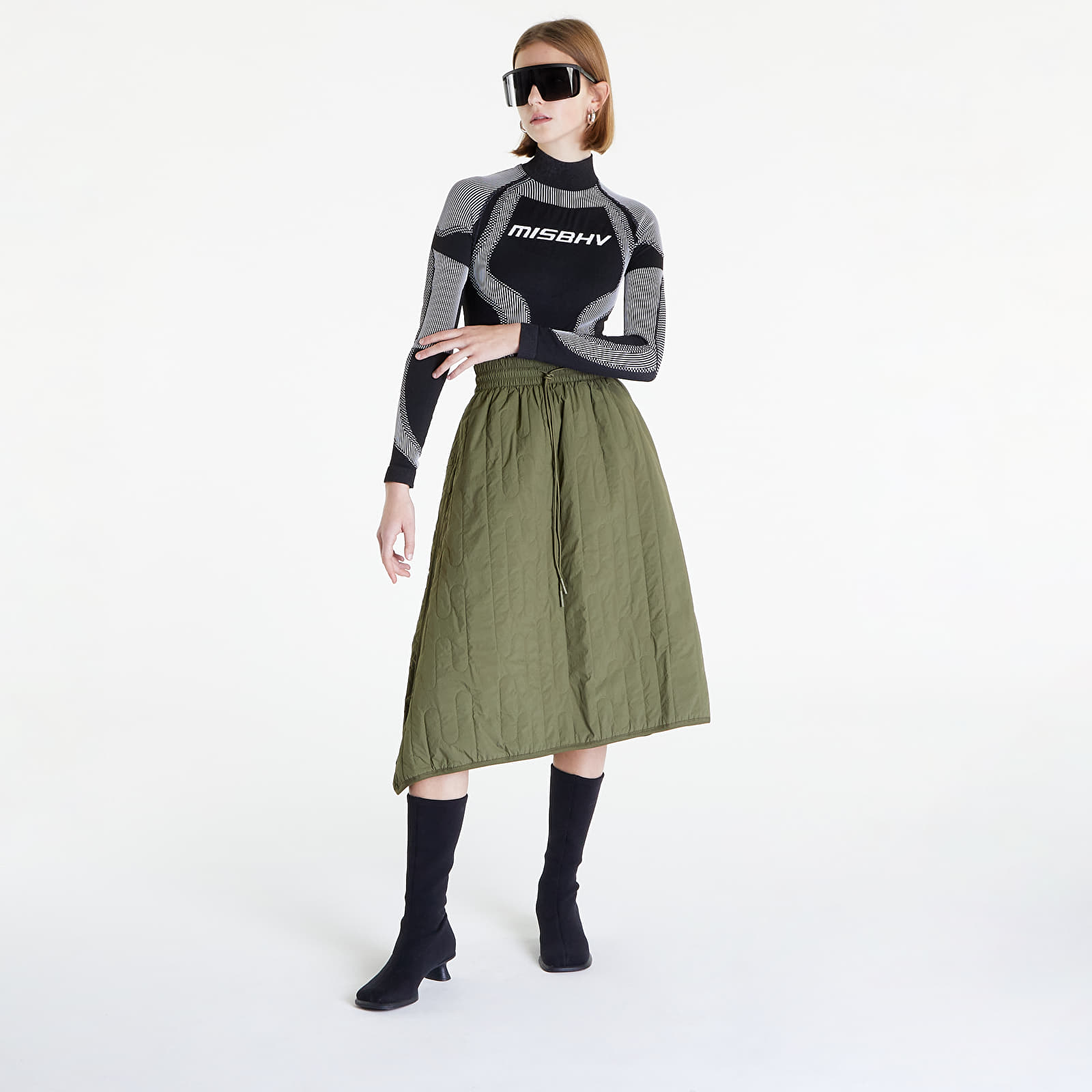 Krila Y-3 Classic Light Down Quilted Skirt Focus Olive