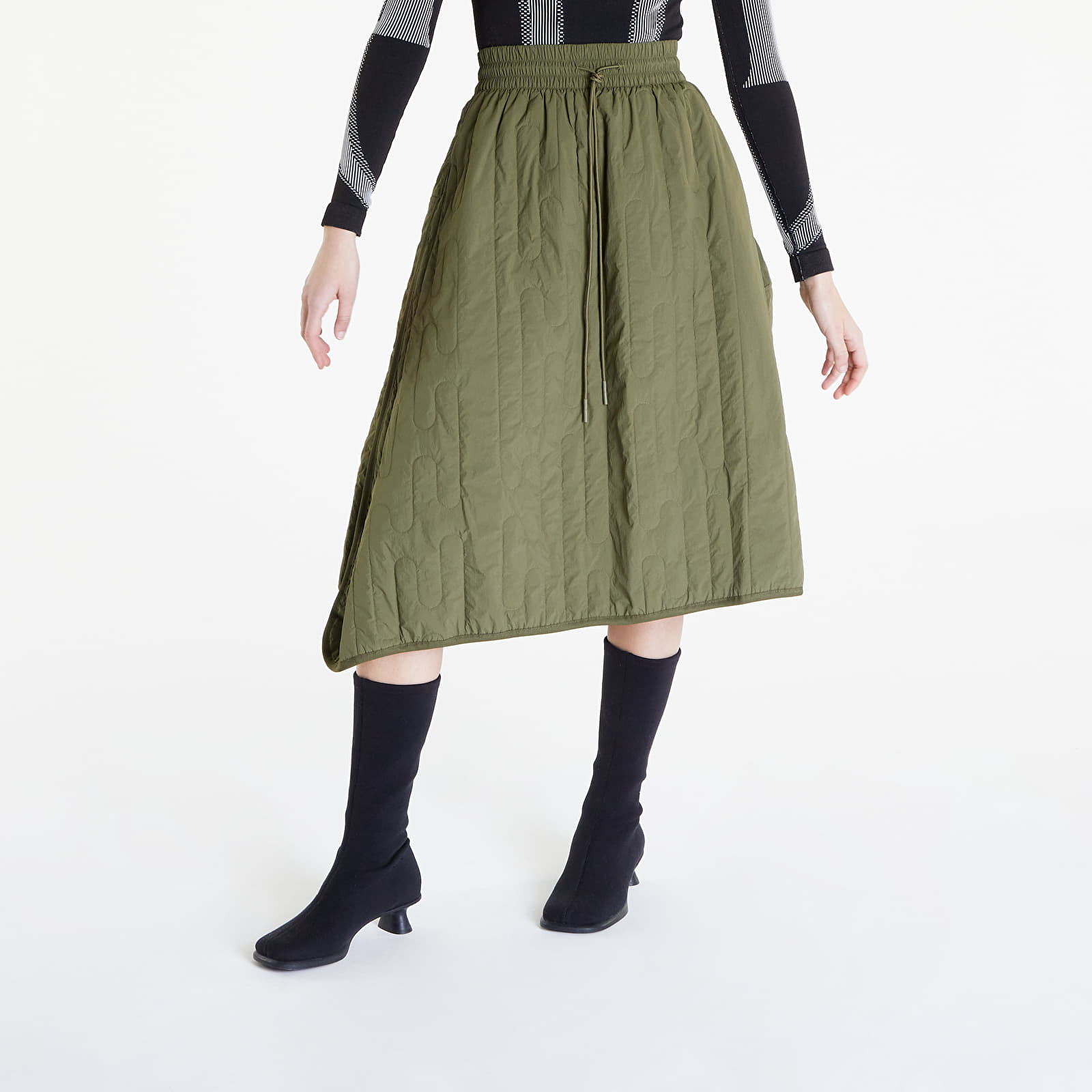 Khaki quilted skirt clearance