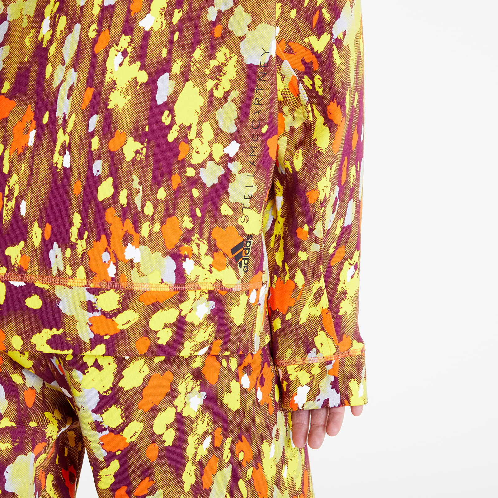 Hoodies and sweatshirts adidas x Stella McCartney Floral Print Sweatshirt White/ Clear Onix/ Yellow/ Semi Impact Orange