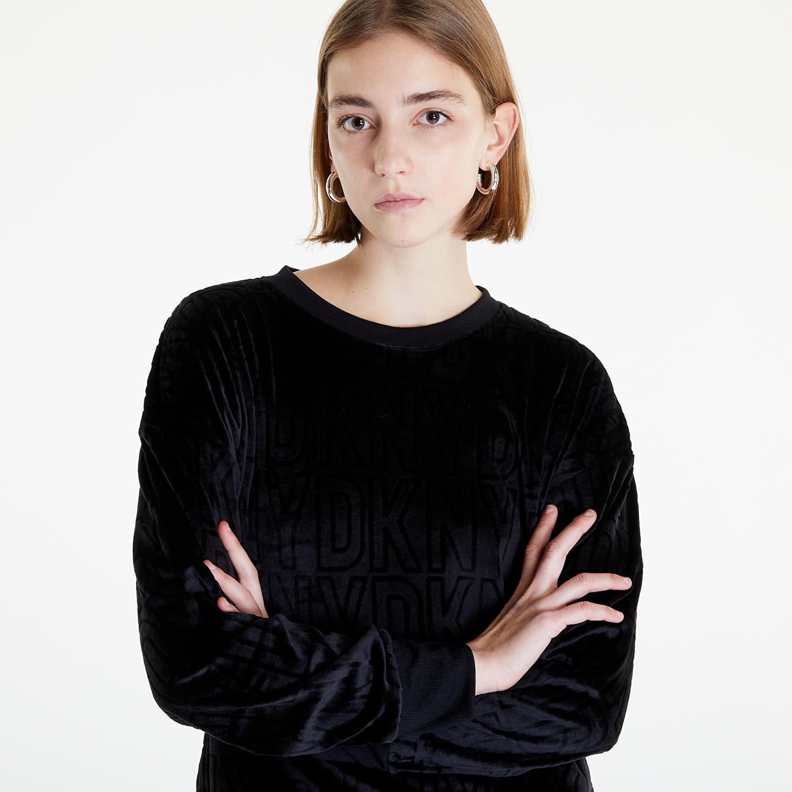 Pizsamák DKNY Sleepwear Inner New Yorker Jogger PJ L/S Black