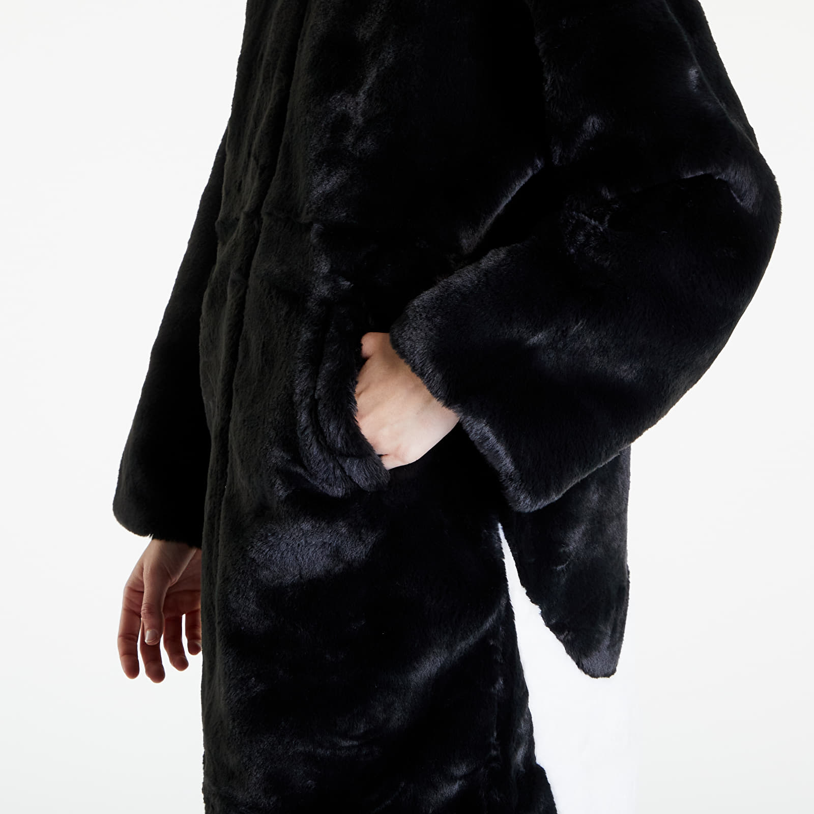 Jackets and Coats Nike Sportswear Women's Faux Fur Long Jacket Black/ Dk Smoke Grey/ Sail