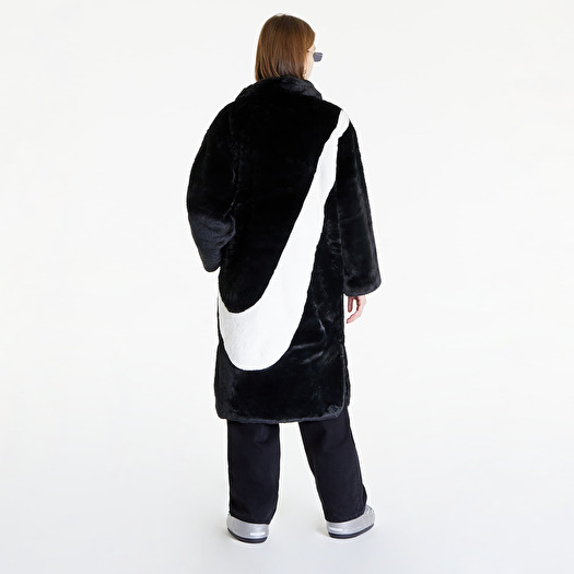 Nike black faux fur jacket 2025