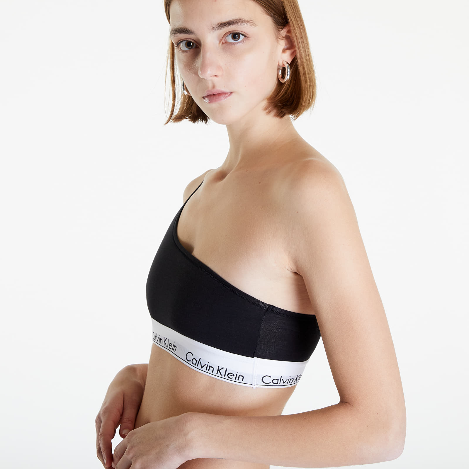 Calvin Klein Modern Cotton Unlined One Shoulder Bralette