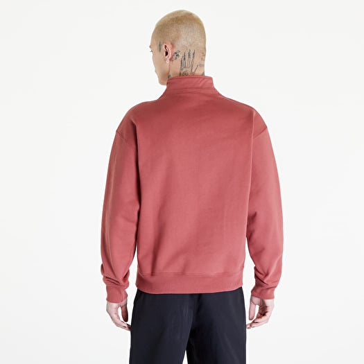Sweatshirts Nike Solo Swoosh Men s 1 4 Zip Top Canyon Rust White Footshop